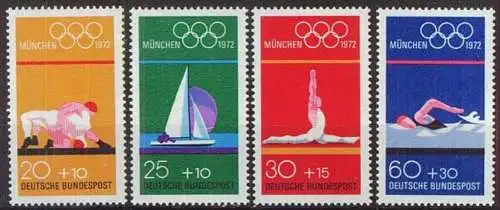 DEUTSCHLAND 1972 Mi-Nr. 719/22 ** MNH