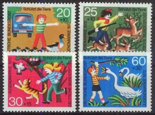 DEUTSCHLAND 1972 Mi-Nr. 711/14 ** MNH