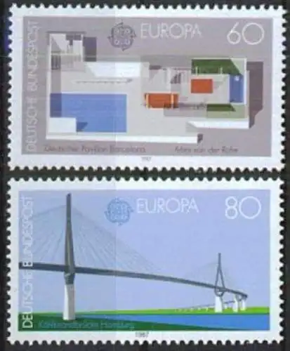 DEUTSCHLAND 1987 Mi-Nr. 1321/22 ** MNH
