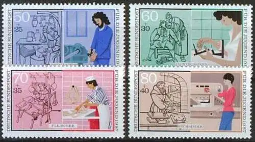 DEUTSCHLAND 1987 Mi-Nr. 1315/18 ** MNH