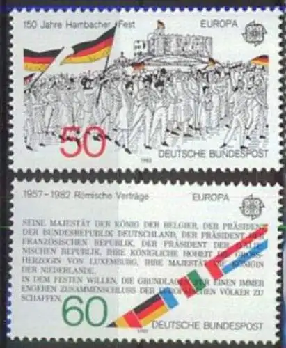 DEUTSCHLAND 1982 Mi-Nr. 1130/31 ** MNH