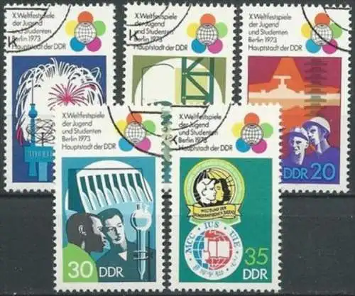 DDR 1973 Mi-Nr. 1862/66 o used - aus Abo