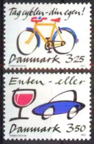 DÄNEMARK 1990 Mi-Nr. 991/92 ** MNH