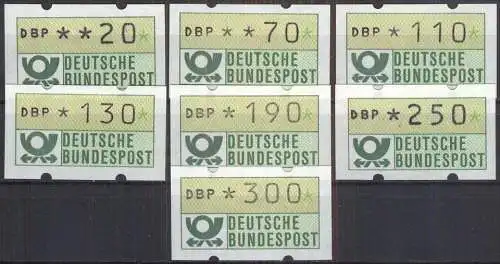 DEUTSCHLAND 1982 Mi-Nr. ATM 1.1 hu VS 2 Automatenmarken ** MNH