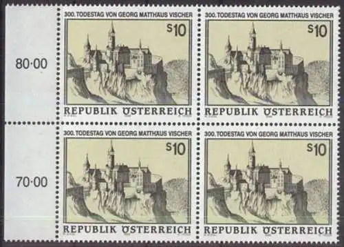 ÖSTERREICH 1996 Mi-Nr. 2185 Viererblock ** MNH