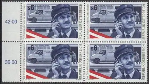 ÖSTERREICH 1995 Mi-Nr. 2173 Viererblock ** MNH