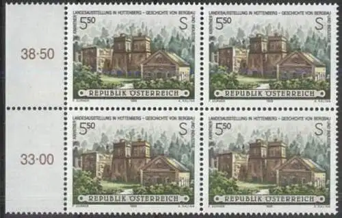 ÖSTERREICH 1995 Mi-Nr. 2153 Viererblock ** MNH