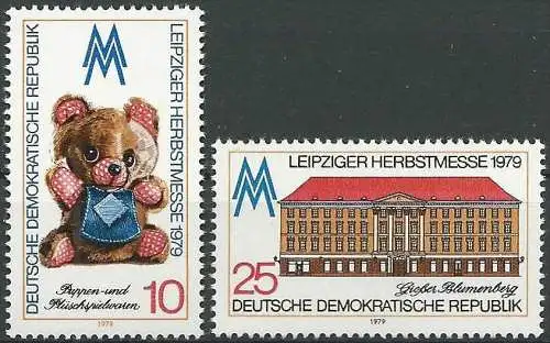 DDR 1979 Mi-Nr. 2452/53 ** MNH