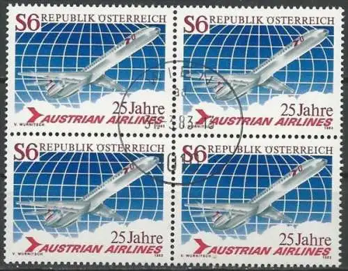ÖSTERREICH 1983 Mi-Nr. 1734 Viererblock o used - ABO-Ware