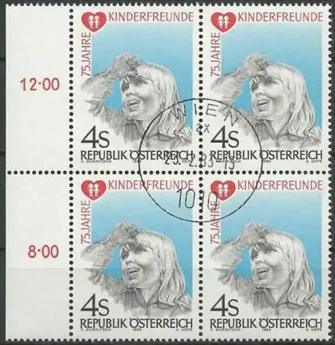 ÖSTERREICH 1983 Mi-Nr. 1732 Viererblock o used - ABO-Ware