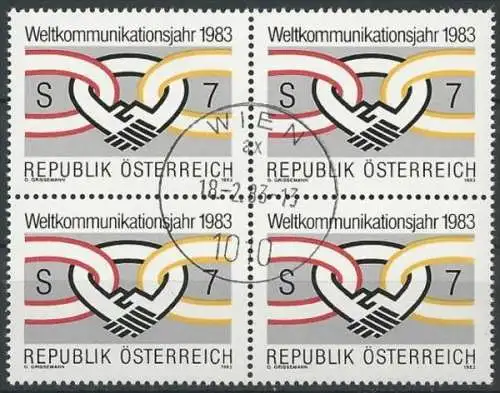 ÖSTERREICH 1983 Mi-Nr. 1731 Viererblock o used - ABO-Ware