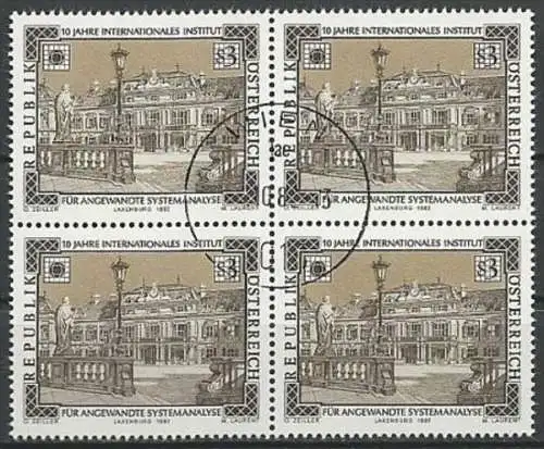 ÖSTERREICH 1982 Mi-Nr. 1720 Viererblock o used - ABO-Ware
