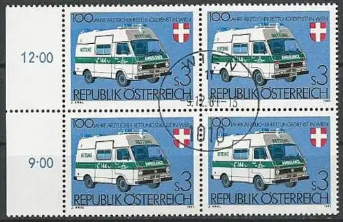 ÖSTERREICH 1981 Mi-Nr. 1694 Viererblock o used - ABO-Ware