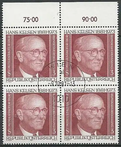 ÖSTERREICH 1981 Mi-Nr. 1684 Viererblock o used - ABO-Ware