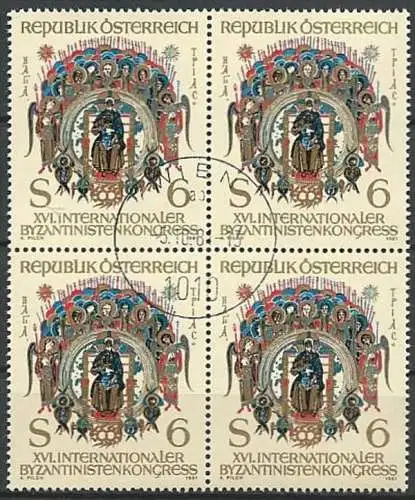 ÖSTERREICH 1981 Mi-Nr. 1683 Viererblock o used - ABO-Ware