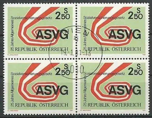 ÖSTERREICH 1981 Mi-Nr. 1664 Viererblock o used - ABO-Ware