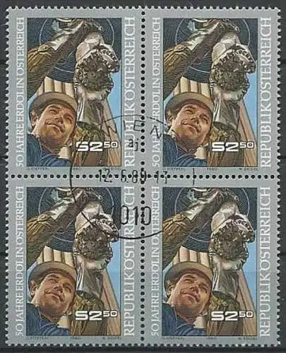 ÖSTERREICH 1980 Mi-Nr. 1646 Viererblock o used - ABO-Ware