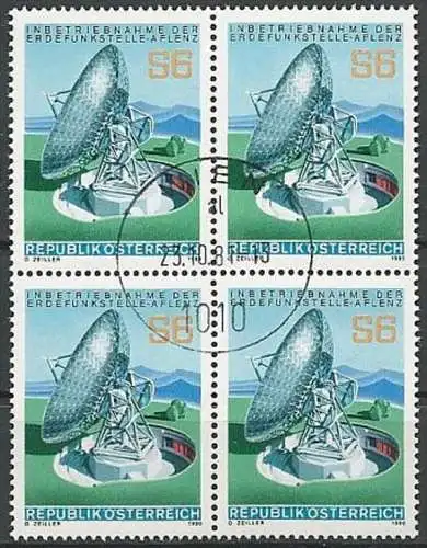 ÖSTERREICH 1980 Mi-Nr. 1644 Viererblock o used - ABO-Ware