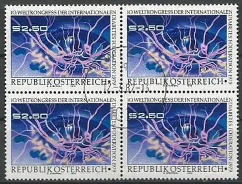 ÖSTERREICH 1979 Mi-Nr. 1618 Viererblock o used - ABO-Ware