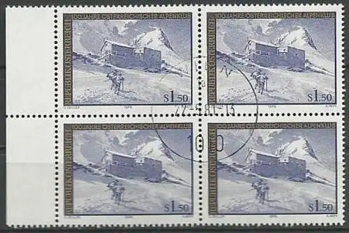 ÖSTERREICH 1978 Mi-Nr. 1593 Viererblock o used - ABO-Ware