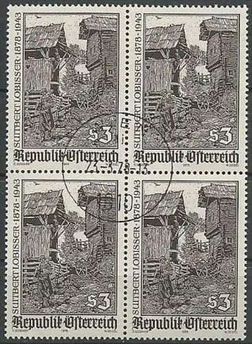 ÖSTERREICH 1978 Mi-Nr. 1571 Viererblock o used - ABO-Ware