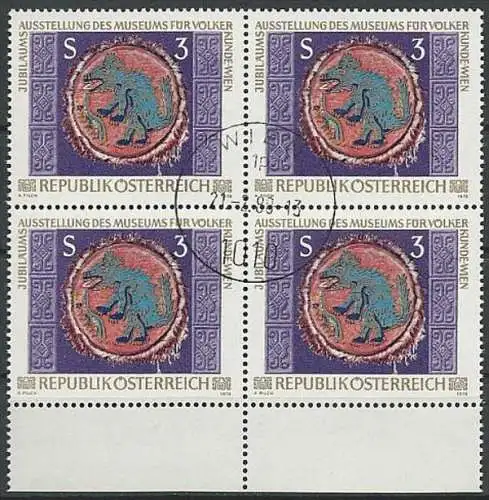 ÖSTERREICH 1978 Mi-Nr. 1570 Viererblock o used - ABO-Ware