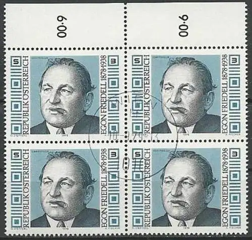 ÖSTERREICH 1978 Mi-Nr. 1566 Viererblock o used - ABO-Ware