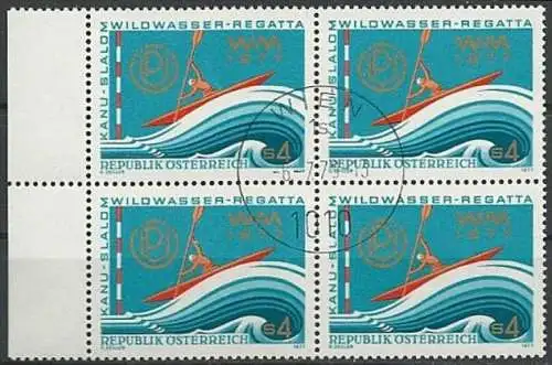ÖSTERREICH 1977 Mi-Nr. 1555 Viererblock o used - ABO-Ware