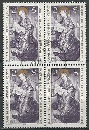 ÖSTERREICH 1975 Mi-Nr. 1503 Viererblock o used - ABO-Ware