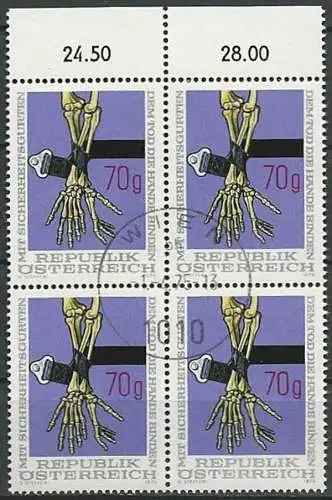 ÖSTERREICH 1975 Mi-Nr. 1483 Viererblock o used - ABO-Ware