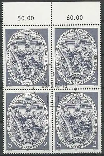 ÖSTERREICH 1974 Mi-Nr. 1459 Viererblock o used - ABO-Ware