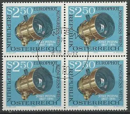 ÖSTERREICH 1973 Mi-Nr. 1428 Viererblock o used - ABO-Ware