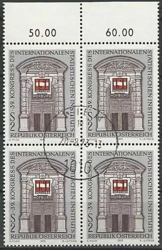 ÖSTERREICH 1973 Mi-Nr. 1420 Viererblock o used - ABO-Ware