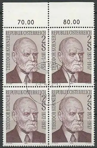 ÖSTERREICH 1973 Mi-Nr. 1412 Viererblock o used - ABO-Ware