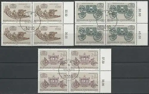 ÖSTERREICH 1972 Mi-Nr. 1406/08 Viererblock o used - ABO-Ware