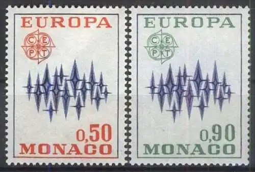 MONACO 1972 Mi-Nr. 1038/39 ** MNH - CEPT