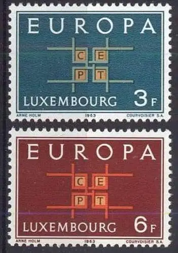 LUXEMBURG 1963 Mi-Nr. 680/81 ** MNH - CEPT