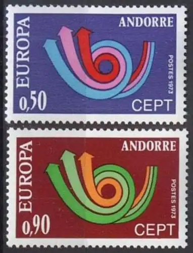 FRANZ. ANDORRA 1973 Mi-Nr. 247/48 ** MNH - CEPT