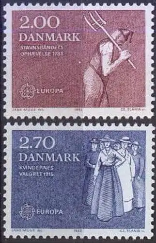 DÄNEMARK 1982 Mi-Nr. 749/50 ** MNH