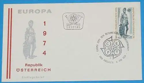 ÖSTERREICH 1974 Mi-Nr. 1450 FDC - CEPT