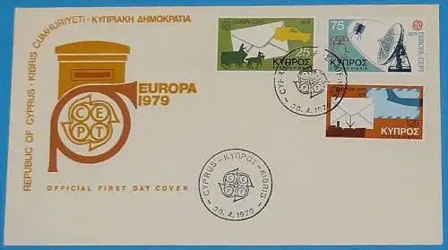 ZYPERN 1979 Mi-Nr. 501/03 FDC - CEPT