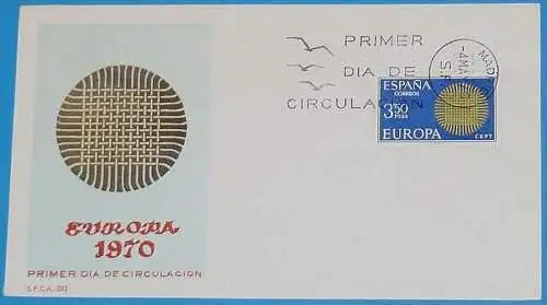 SPANIEN 1970 Mi-Nr. 1860 FDC - CEPT