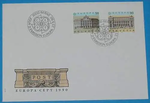 SCHWEIZ 1990 Mi-Nr. 1415/16 CEPT FDC