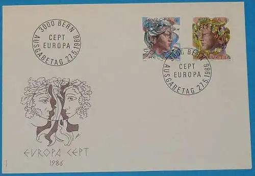 SCHWEIZ 1986 Mi-Nr. 1315/16 CEPT FDC