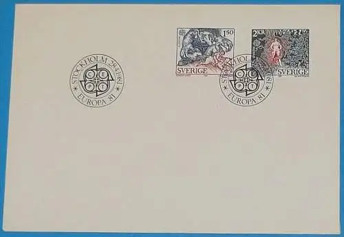 SCHWEDEN 1981 Mi-Nr. 1141/42 CEPT FDC