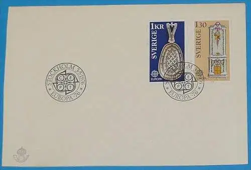 SCHWEDEN 1976 Mi-Nr. 943/44 CEPT FDC