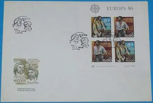 PORTUGAL 1980 Mi-Nr. Block 29 CEPT FDC