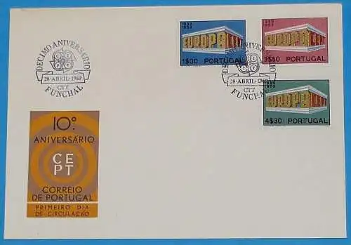 PORTUGAL 1969 Mi-Nr. 1070/72 FDC - CEPT