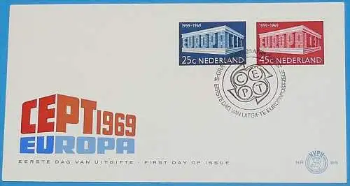 NIEDERLANDE 1969 Mi-Nr. 920/21 CEPT FDC
