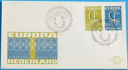 NIEDERLANDE 1966 Mi-Nr. 864/65 CEPT FDC